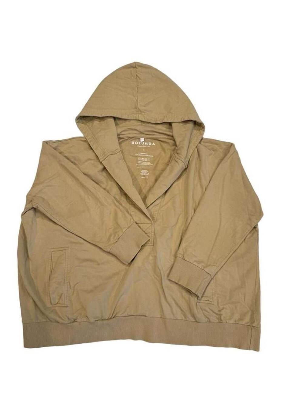 Rotunda Organic Essentials Hoodie Sweatshirt - 100% Organic Cotton - Size S